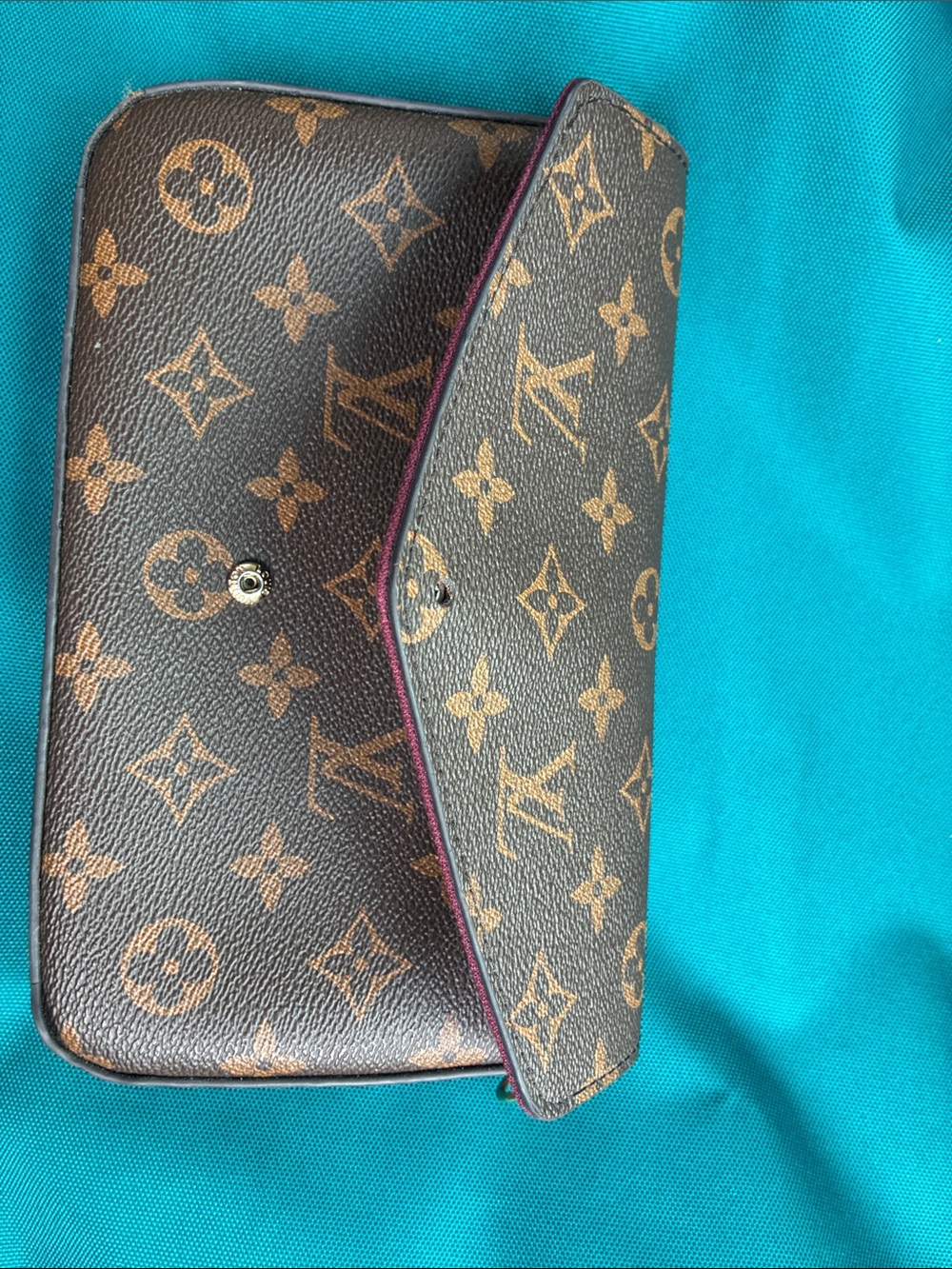 Louis Vuitton Monogram Envelope Clutch with Pink Trim